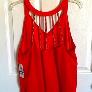 Coral With Gold chain back accent